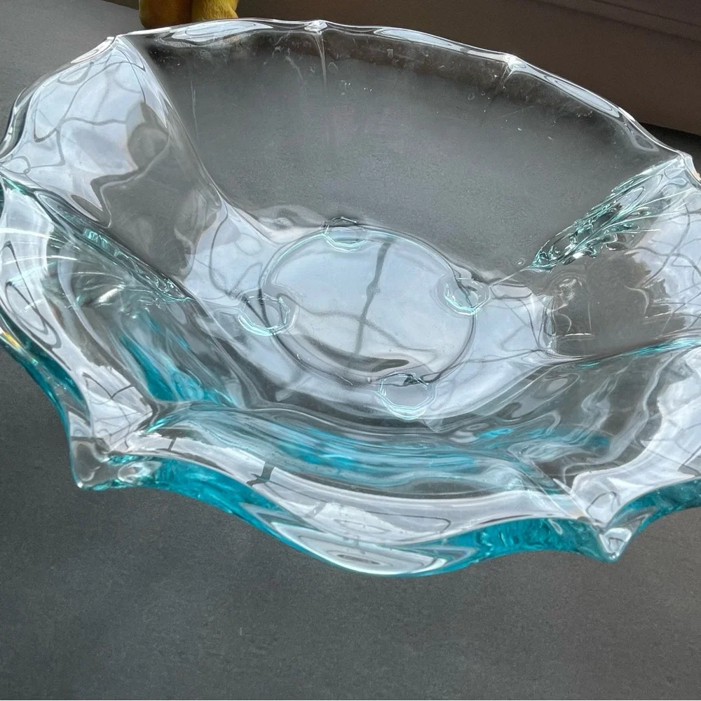 Glass Bowl Double‎ Bow Handle Serving Bowl Holiday Party
